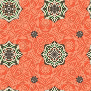 etnik çiçek seamless modeli