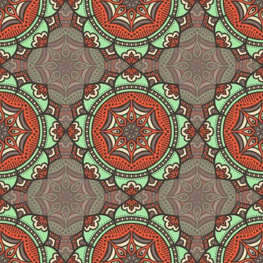 etnik çiçek seamless modeli