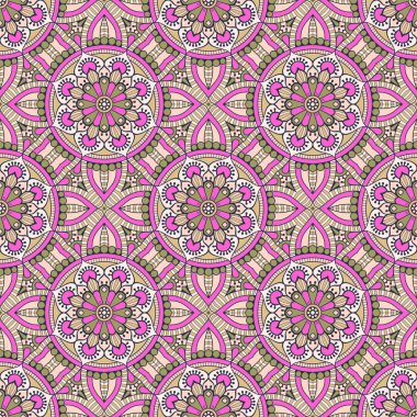 etnik çiçek seamless modeli