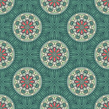 etnik çiçek seamless modeli