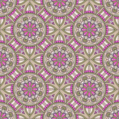 etnik çiçek seamless modeli