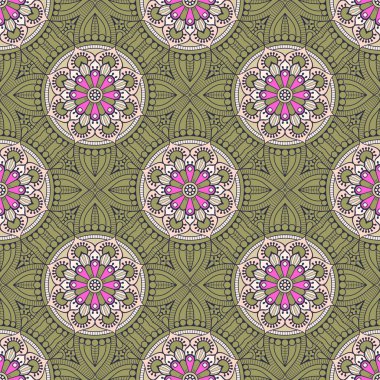 etnik çiçek seamless modeli