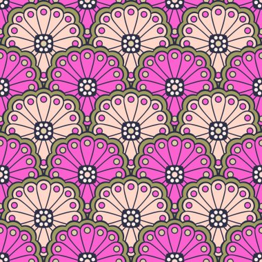 etnik çiçek seamless modeli