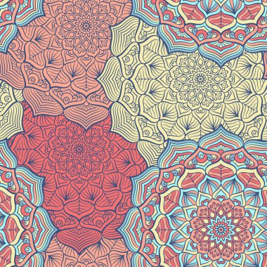 etnik çiçek seamless modeli