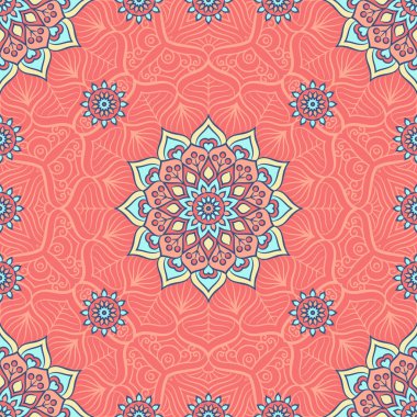 etnik çiçek seamless modeli