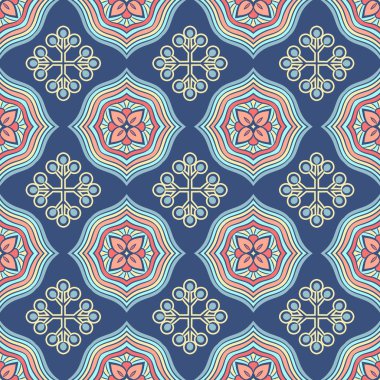 etnik çiçek seamless modeli