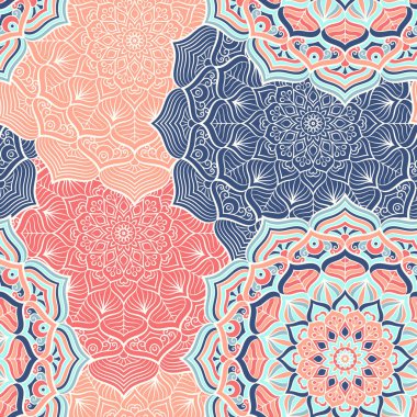 etnik çiçek seamless modeli