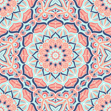 etnik çiçek seamless modeli