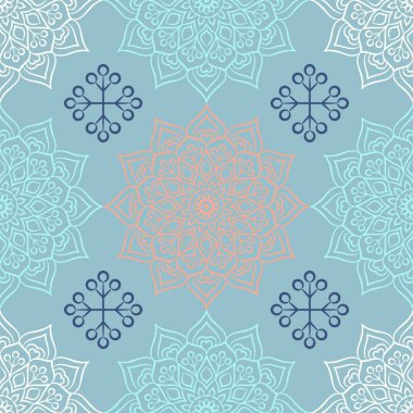 etnik çiçek seamless modeli