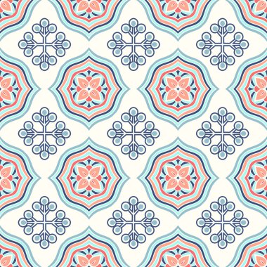 etnik çiçek seamless modeli