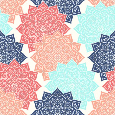 etnik çiçek seamless modeli