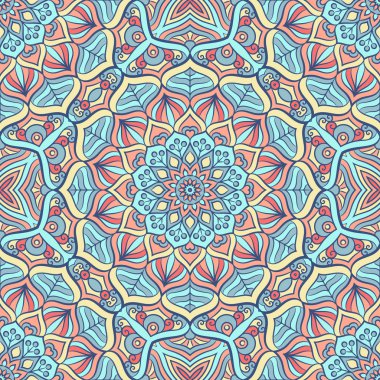 etnik çiçek seamless modeli