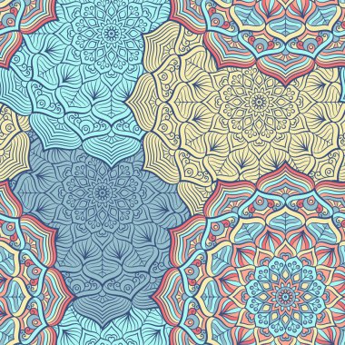 etnik çiçek seamless modeli