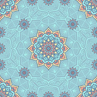 etnik çiçek seamless modeli