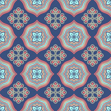 etnik çiçek seamless modeli