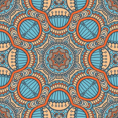 etnik çiçek seamless modeli