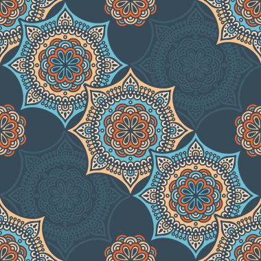 etnik çiçek seamless modeli