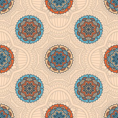 etnik çiçek seamless modeli