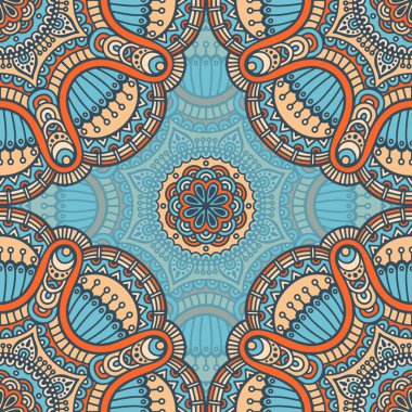 etnik çiçek seamless modeli