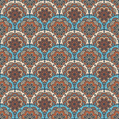 etnik çiçek seamless modeli