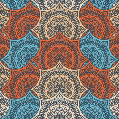 etnik çiçek seamless modeli