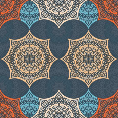 etnik çiçek seamless modeli