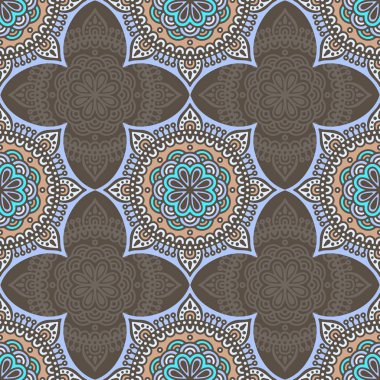 etnik çiçek seamless modeli