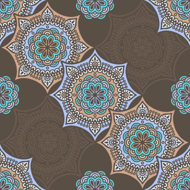 etnik çiçek seamless modeli