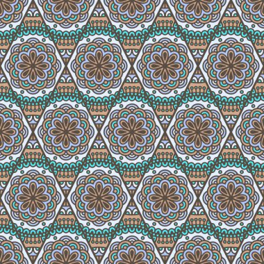 etnik çiçek seamless modeli