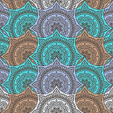etnik çiçek seamless modeli