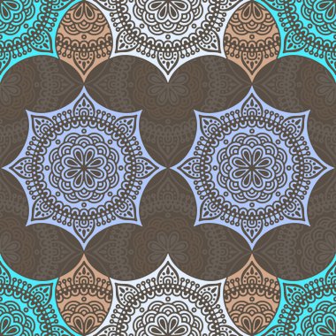 etnik çiçek seamless modeli