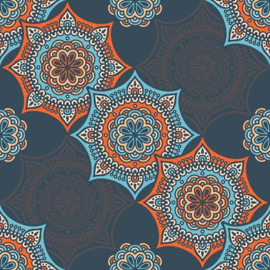 etnik çiçek seamless modeli