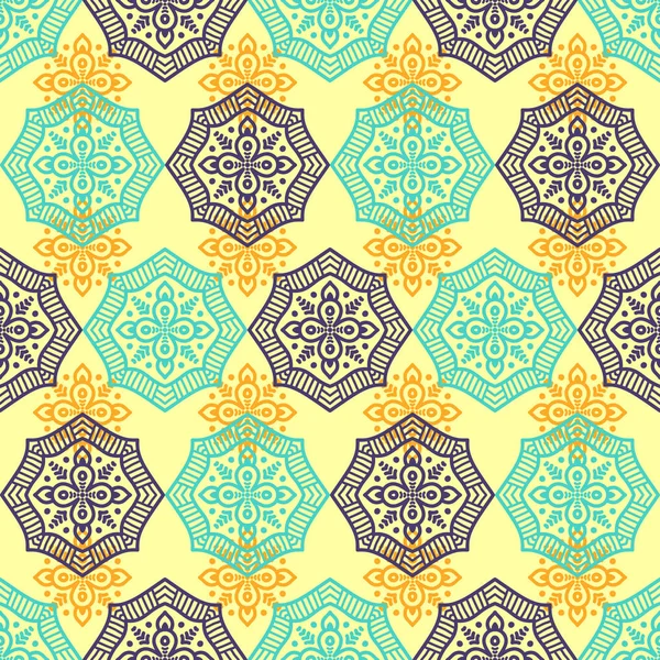 Ethnic floral seamless pattern — Stock Vector