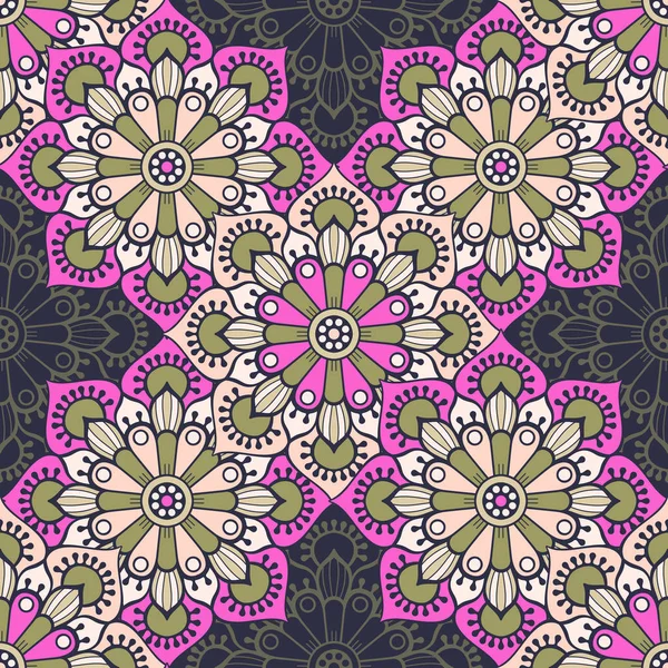 etnik çiçek seamless modeli