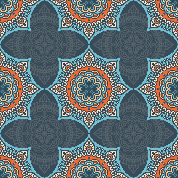 Ethnique floral motif sans couture — Image vectorielle