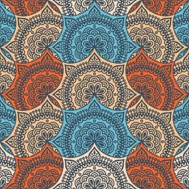 etnik çiçek seamless modeli