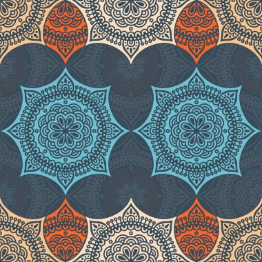 etnik çiçek seamless modeli