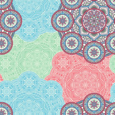 etnik çiçek seamless modeli