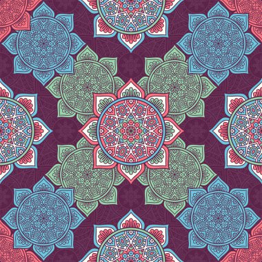 etnik çiçek seamless modeli