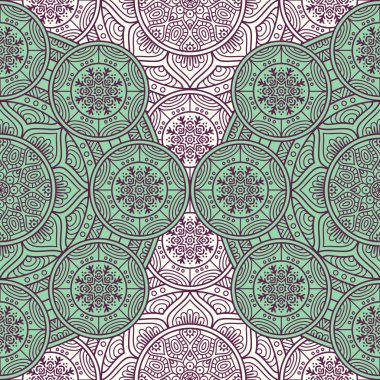 etnik çiçek seamless modeli