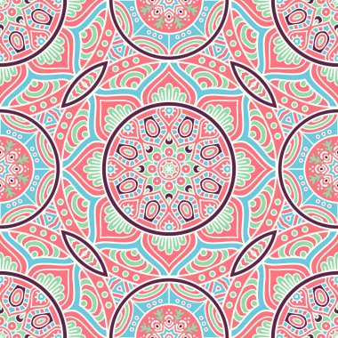 etnik çiçek seamless modeli