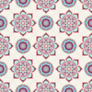 etnik çiçek seamless modeli