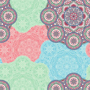 etnik çiçek seamless modeli