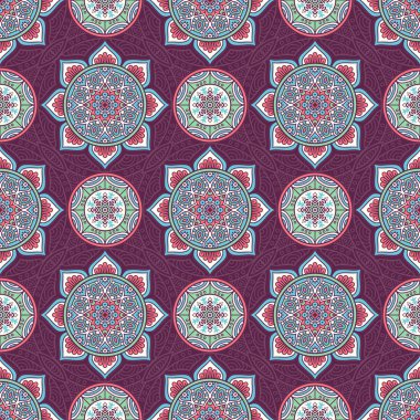 etnik çiçek seamless modeli