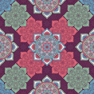 etnik çiçek seamless modeli