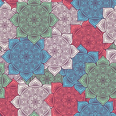 etnik çiçek seamless modeli