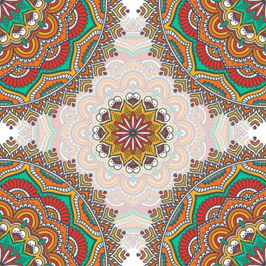 etnik çiçek seamless modeli