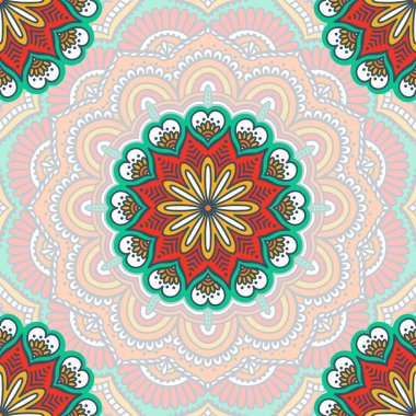 etnik çiçek seamless modeli