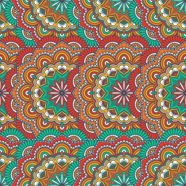 etnik çiçek seamless modeli