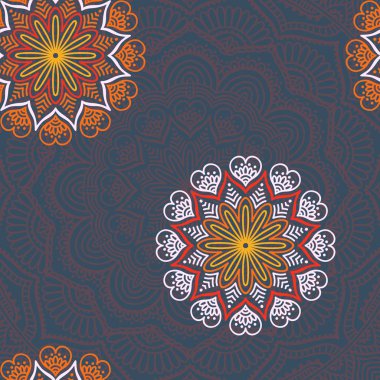 etnik çiçek seamless modeli